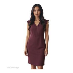 Monteau Dusty Rose Ruffle Dress – L, NWT